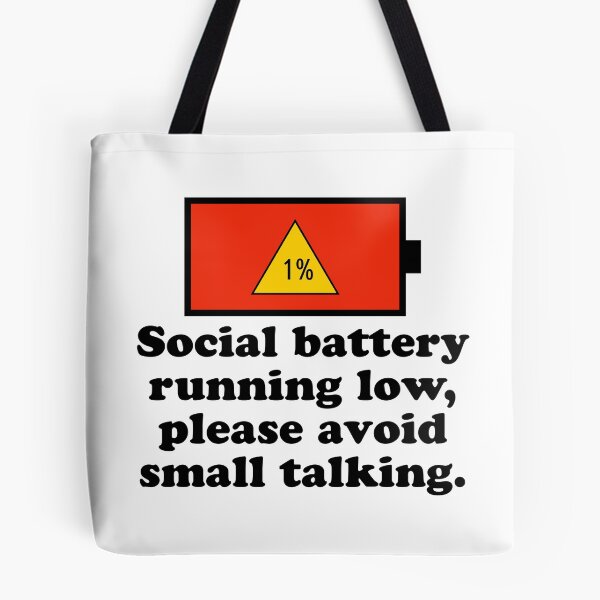 Item preview, Social battery running low, please avoid small talking. designed and sold by keilamariadesig.