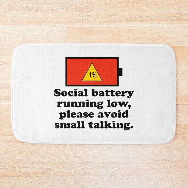 Item preview, Social battery running low, please avoid small talking. designed and sold by keilamariadesig.