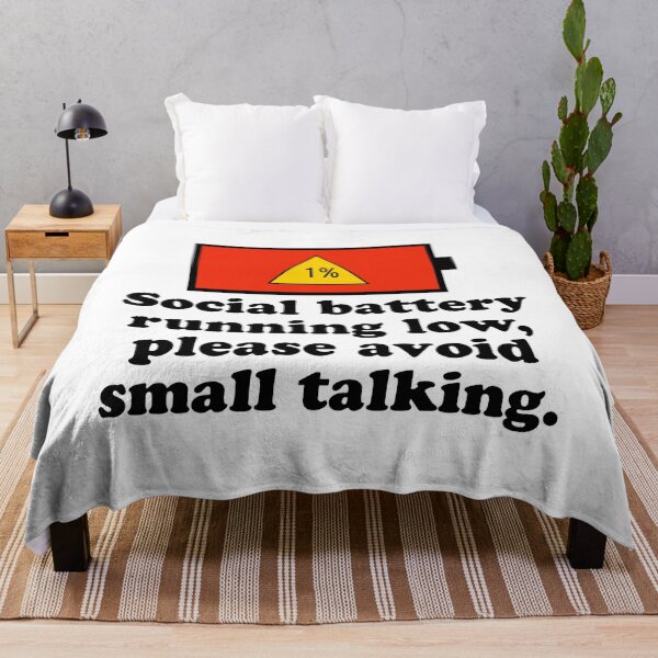 Item preview, Social battery running low, please avoid small talking. designed and sold by keilamariadesig.