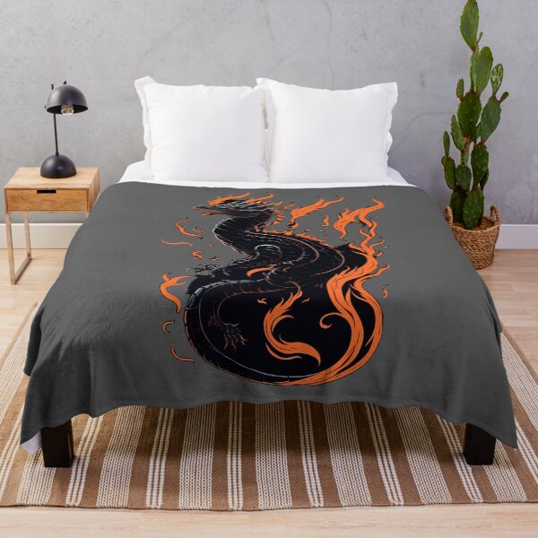 Artikelvorschau, Flammender schwarzer Feuerdrache entworfen und verkauft von Itaya Art.