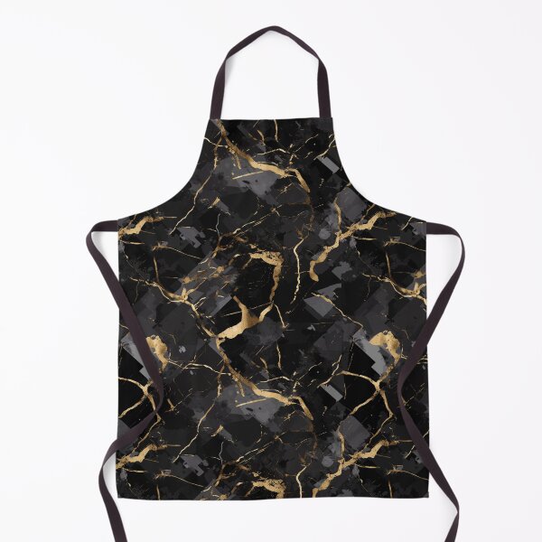 Item preview, Black Marble with Gold and White Streaks - Modern Art Print designed and sold by jimirads.