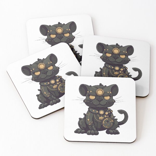 Item preview, Cute Panther in Steampunk Clothing designed and sold by WhiskerWheels.