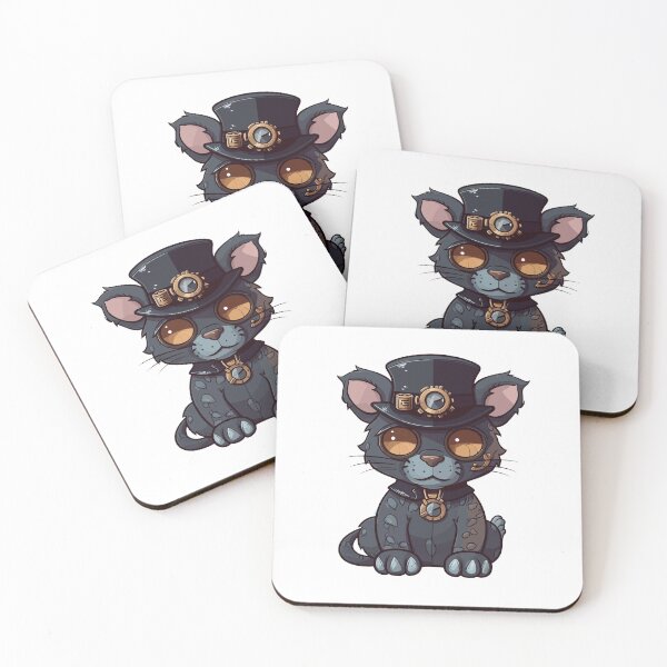 Item preview, Cute Panther in Steampunk Clothing designed and sold by WhiskerWheels.