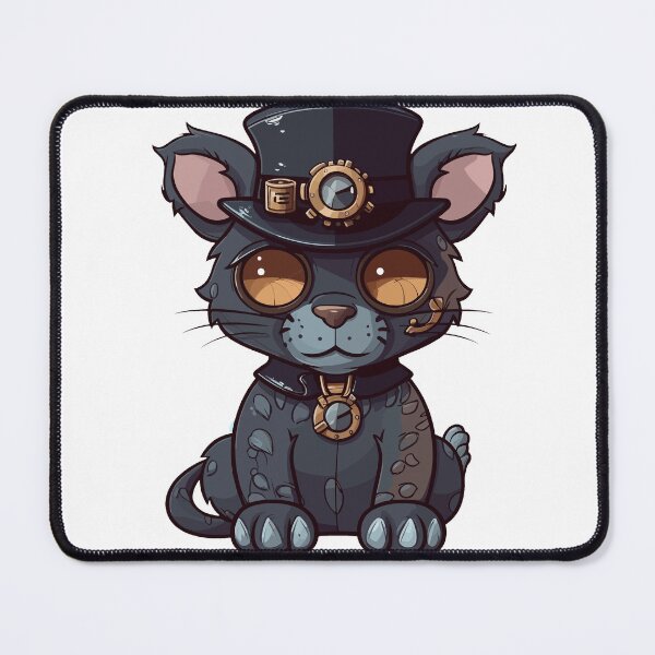 Item preview, Cute Panther in Steampunk Clothing designed and sold by WhiskerWheels.