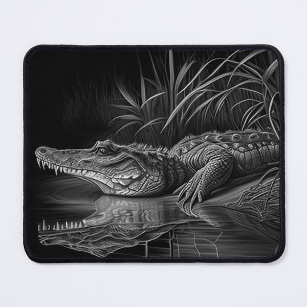 Item preview, Pencil drawn Crocodile High Quality Black and White Design designed and sold by Pencil-Art.