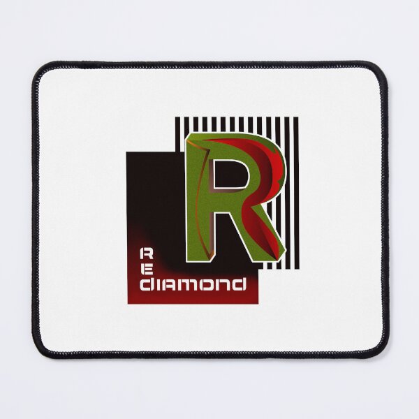 Item preview, A large letter R on black and black stripes background designed and sold by Bigrow.