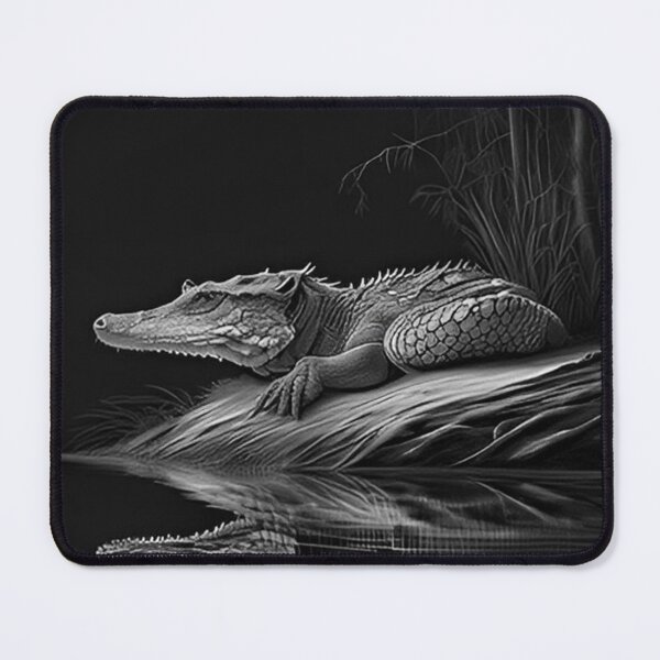 Item preview, Pencil drawn Crocodile High Quality Black and White Design designed and sold by Pencil-Art.