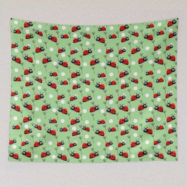 Item preview, Ladybug Squad - Funny Ladybug and Flower Pattern for Children's Clothing and Decor designed and sold by GalleryNora.