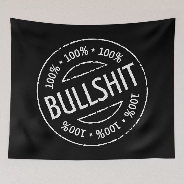 Item preview, 100% Bullshit Stamp (White) designed and sold by MrFaulbaum.