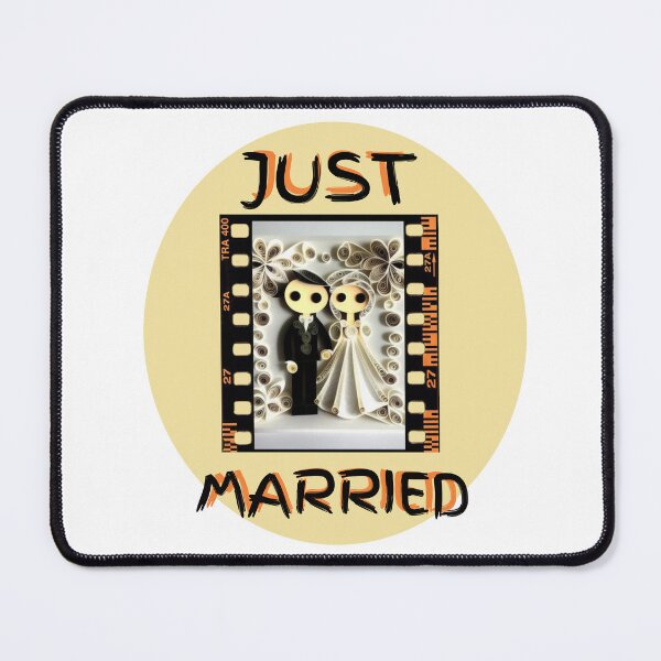 Item preview, Just Married Spooky Quilled Art (PHOTO not real 3D) designed and sold by HanaiPrint.