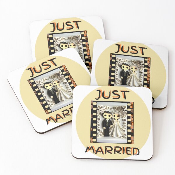 Item preview, Just Married Spooky Quilled Art (PHOTO not real 3D) designed and sold by HanaiPrint.