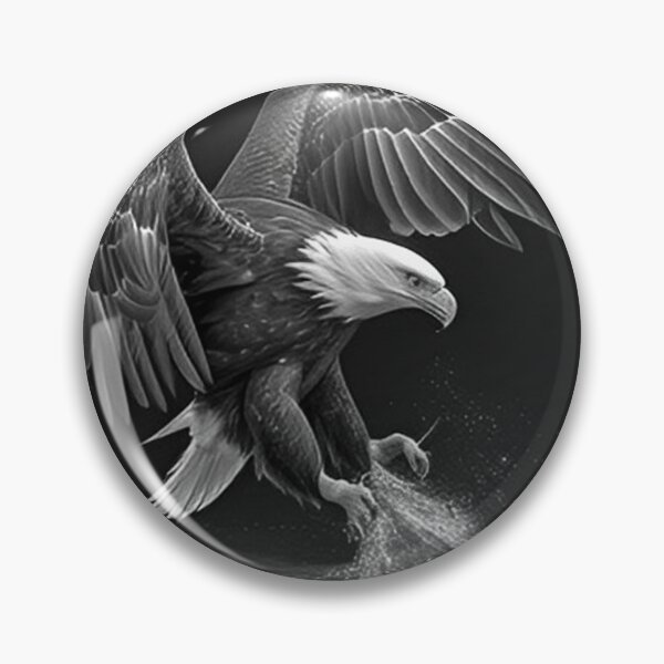 Item preview, Pencil drawn Bald Eagla High Quality Black and White Design designed and sold by Pencil-Art.