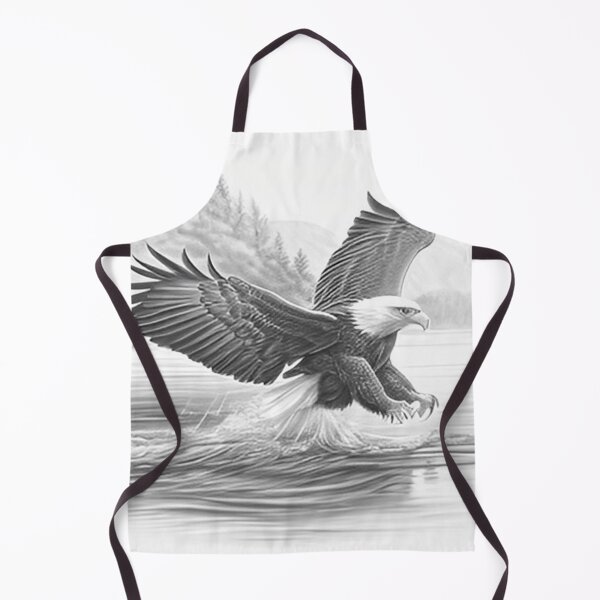 Item preview, Pencil drawn Bald Eagla High Quality Black and White Design designed and sold by Pencil-Art.
