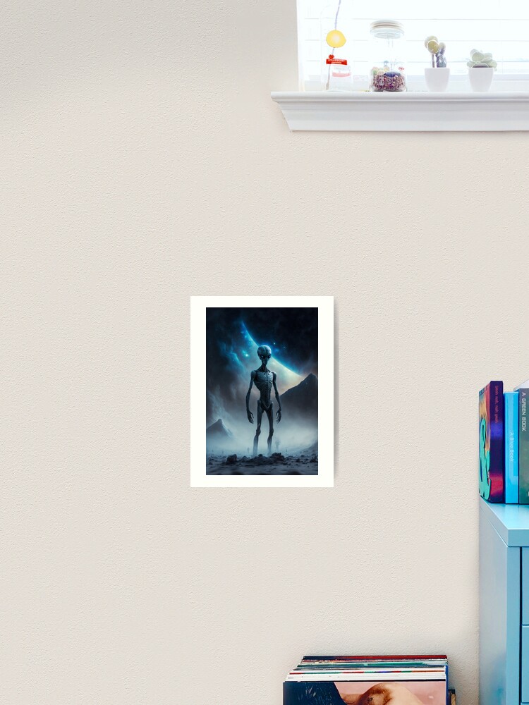 Framed Extraterrestrial on sale Print | Alien Grey Wall Decor | Alien Wall Art