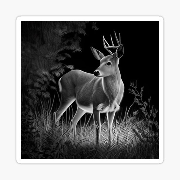 Deer Pencil Drawing Print, Deer Art Print, Majestic Deer, White Tail Deer,  Big Buck, Deer Illustration, Deer Wall Art, Gift for Deer Hunter