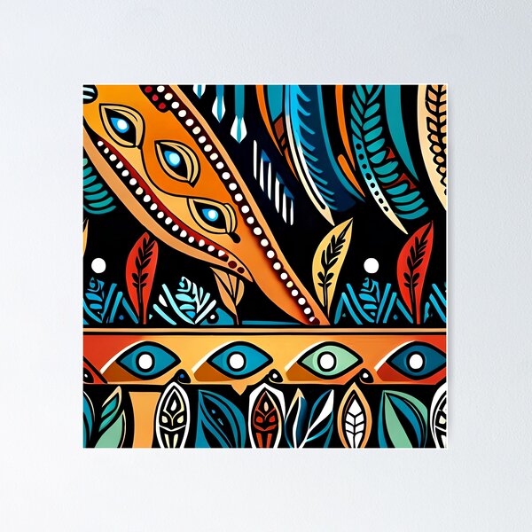 Item preview, African art Batik Print 7 designed and sold by Gaurav Garg.