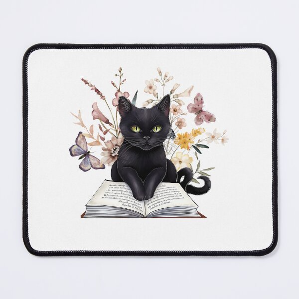 Item preview, Black Cat and Books designed and sold by HappyLifeCreate.