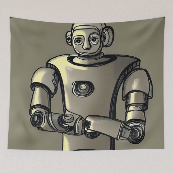 Item preview, Robot in the style of famous art. designed and sold by CRAFTER-MEDIA.