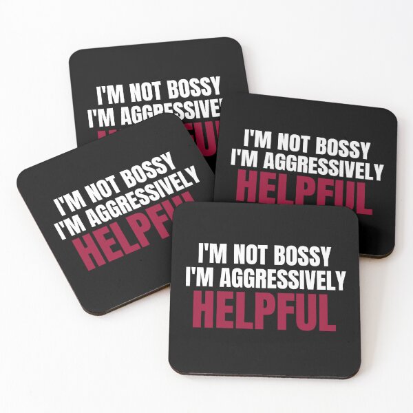 Item preview, I'm Not Bossy I'm Aggressively Helpful Funny Boss Manager designed and sold by Sho-Sho-Studios.