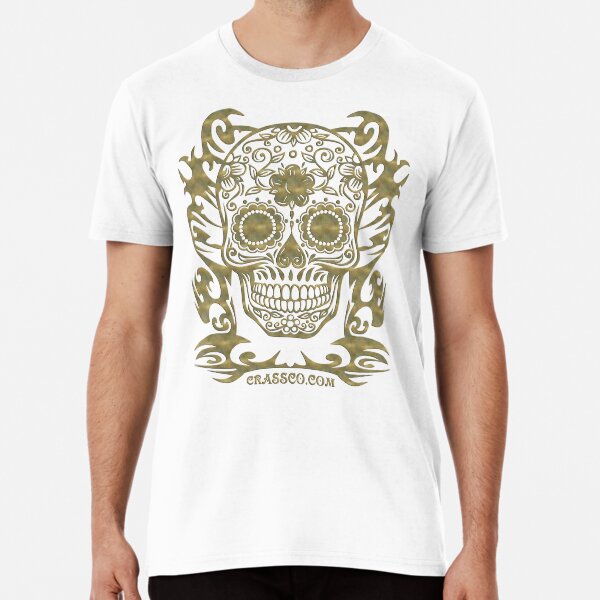 Skull Flower Totenkopf filigran Tribal Premium T-Shirt