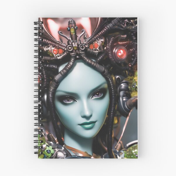 Item preview, Beautiful alien woman with bluish skin and violet eyes, biopunk style designed and sold by DibuHumor.