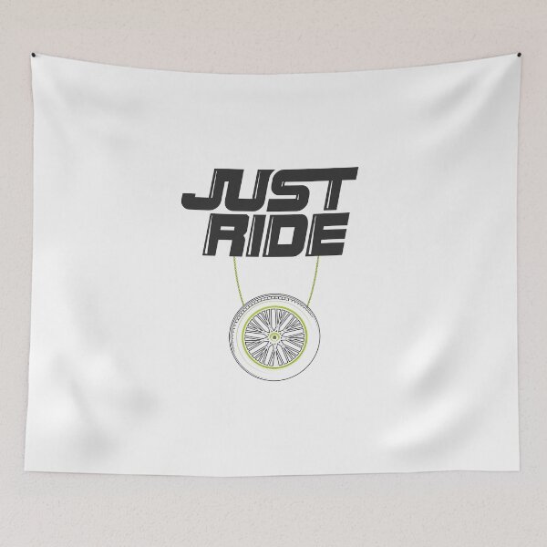 Item preview, Just Ride motorcycle white t shirt design designed and sold by Island Canvas.