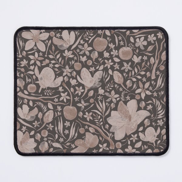 Item preview, Blooming Florals Pattern - Dark Neutral Earthly Tones designed and sold by Virginia Eleonora Ortu.
