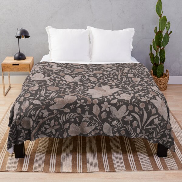 Item preview, Blooming Florals Pattern - Dark Neutral Earthly Tones  designed and sold by Virginia Eleonora Ortu.