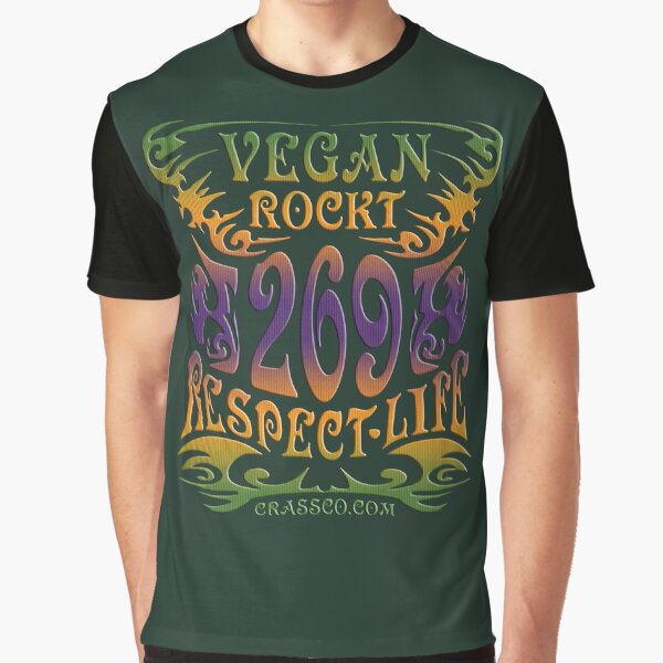 VEGAN ROCKT - veggie, vegetarian, meatless, life Grafik T-Shirt