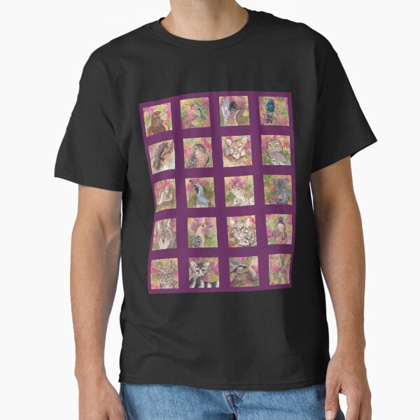 Sonoran Desert Life, Desert Animals Medley, Purple Classic T-Shirt