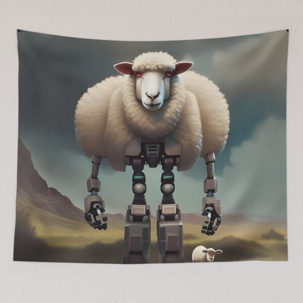 Item preview, Robot-Sheep - Half sheep, half robot designed and sold by SheepAttack.