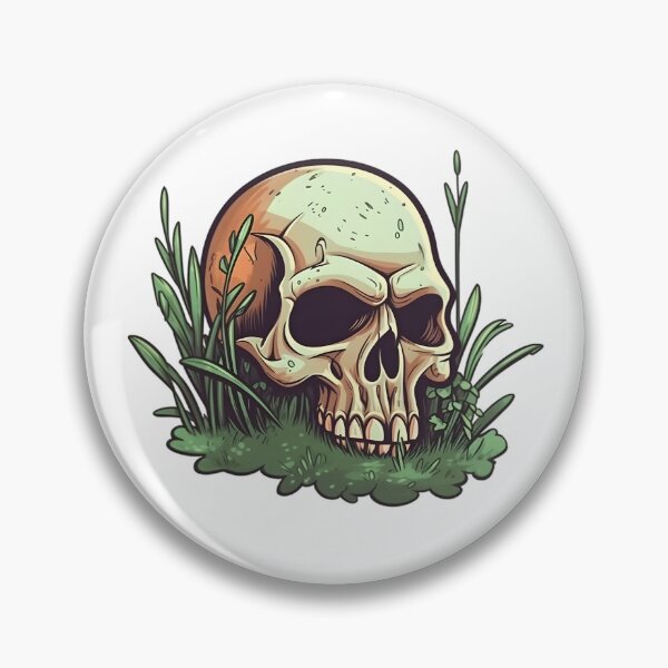 Item preview, Grassy Skull designed and sold by BadOmenStickers.