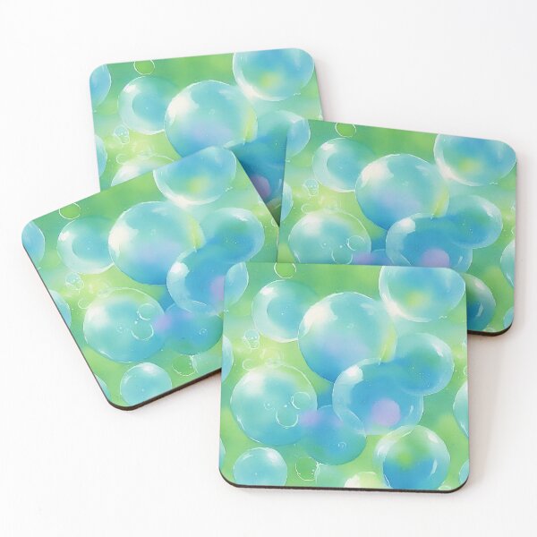Item preview, Blue and Green Bubbles Seamless Pattern designed and sold by Girly-Universe.