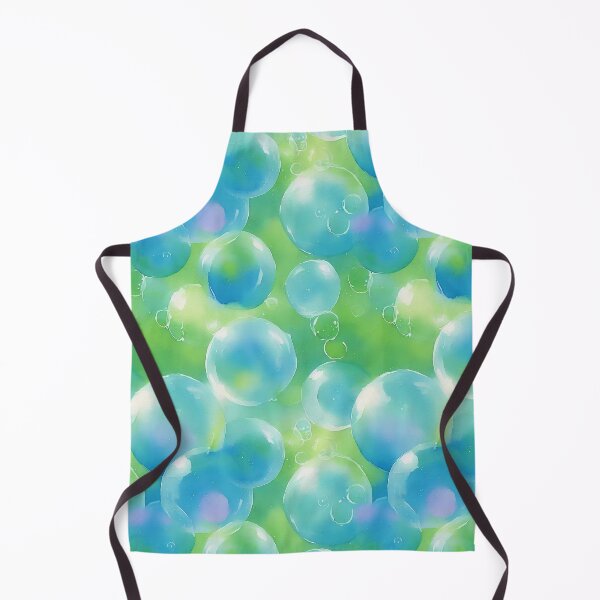 Item preview, Blue and Green Bubbles Seamless Pattern designed and sold by Girly-Universe.