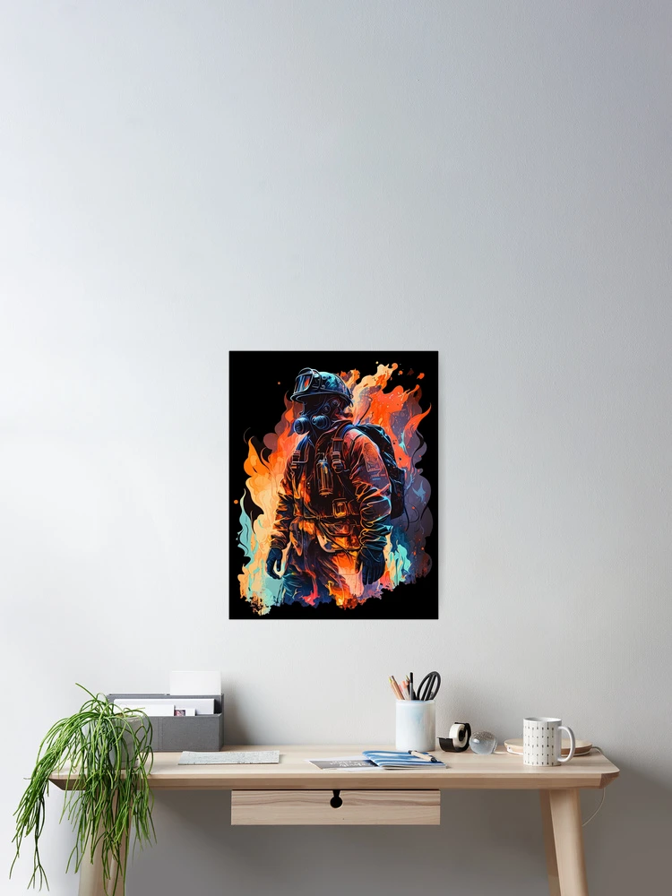 Thumbnail 2 of 3, Poster, Firefighter designed and sold by RescueMerch - First Responders Gear.