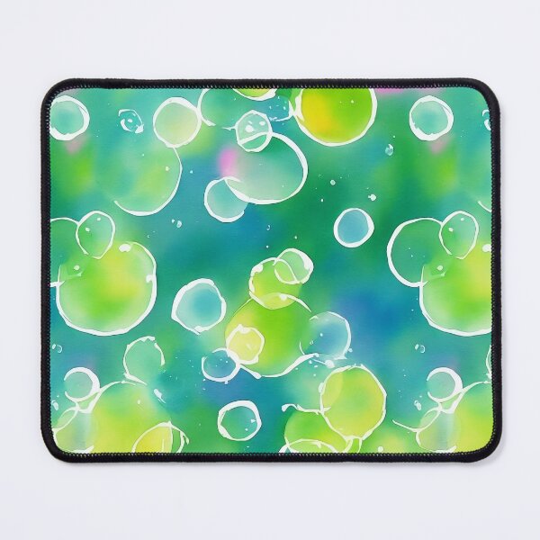 Item preview, Blue and Green Bubbles Seamless Pattern designed and sold by Girly-Universe.
