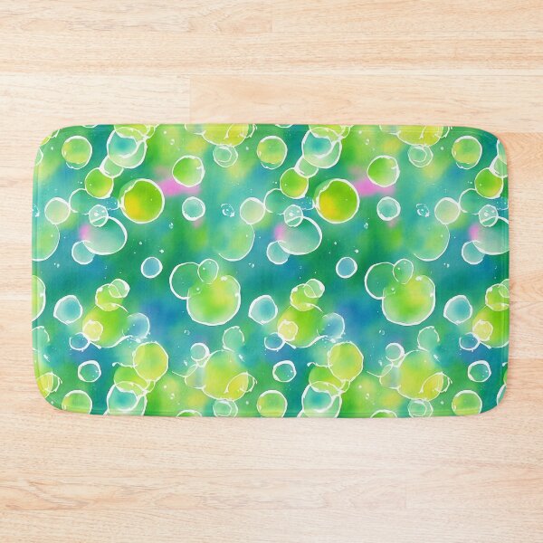 Item preview, Blue and Green Bubbles Seamless Pattern designed and sold by Girly-Universe.