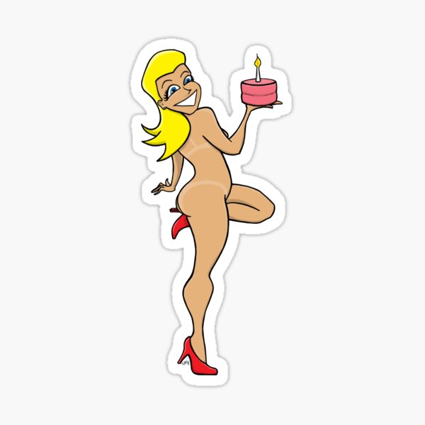  Popular Cartoon Character Sticker Nude Stickers Naked Women  Adult Uncensored Stickers Fynny Sticker E297 (6x6, White) : Toys & Games