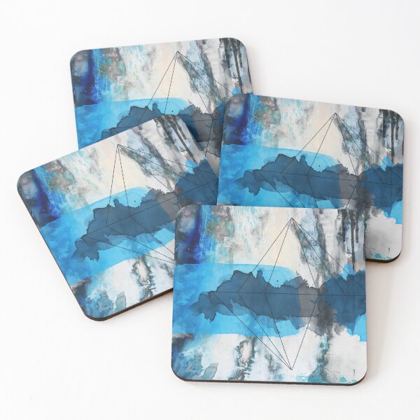 Item preview, Navy Blue geometrical abstraction  designed and sold by AndradaArt.