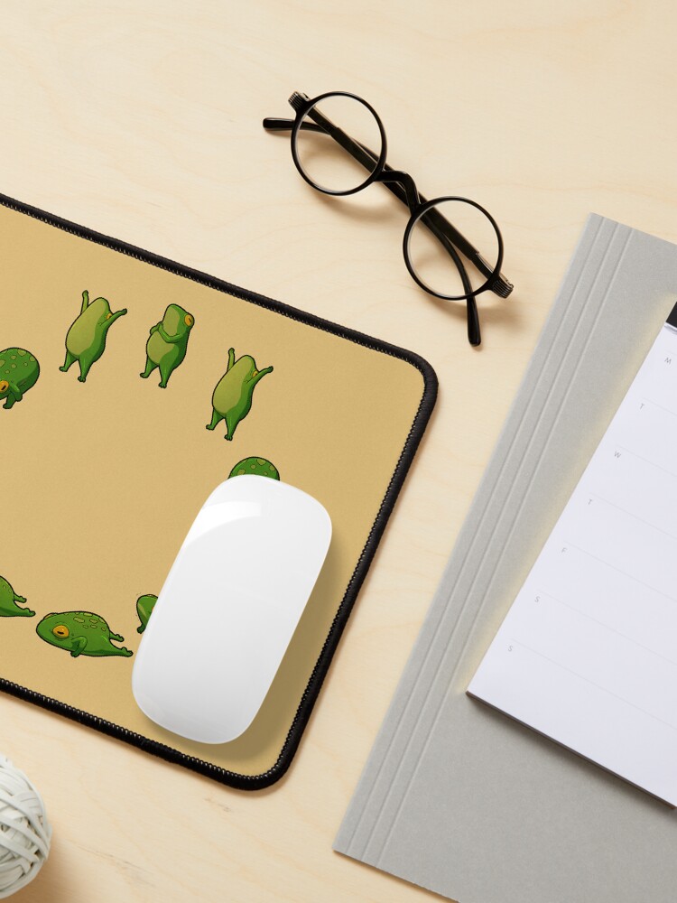 Thumbnail 3 of 5, Mouse Pad, Yoga Frog Sun Salutation (No Arrow) designed and sold by DingHuArt.