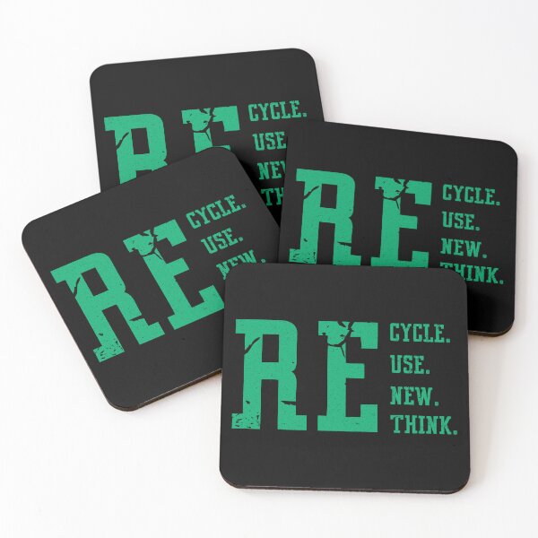 Item preview, Recycle Reuse Renew Rethink - Vintage Green Text designed and sold by Whimsical  Thinker.