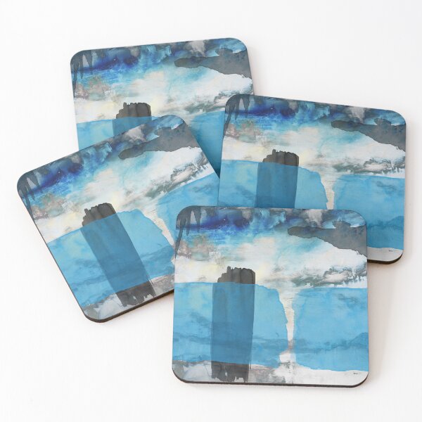 Item preview, Light Blue geometrical abstraction  designed and sold by AndradaArt.