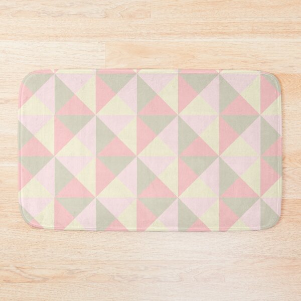 Item preview, Pink Blush Yellow Geometric Triangle Pattern designed and sold by dreamingmind.