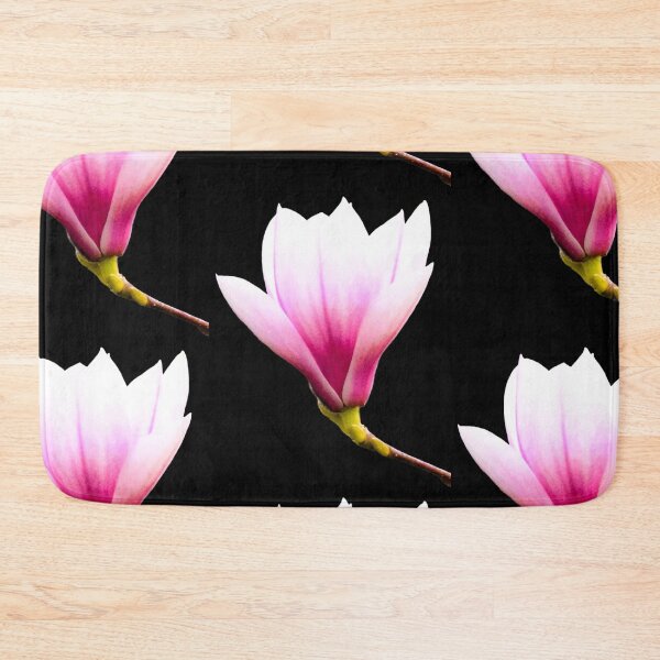 Item preview, Tulip Magnolia Bloom - black background designed and sold by Louise-Mae.