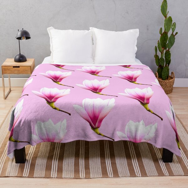 Item preview, Tulip Magnolia Bloom - pink background designed and sold by Louise-Mae.