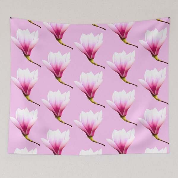 Item preview, Tulip Magnolia Bloom - pink background designed and sold by Louise-Mae.