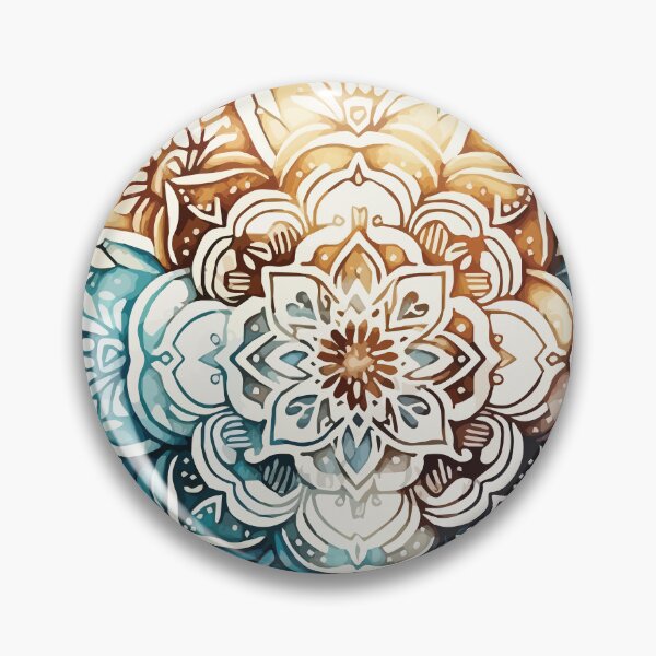 Item preview, A Boho Mandala in Soft Earth tones: Sacred Space Mandalas Collection designed and sold by GVRDesign.