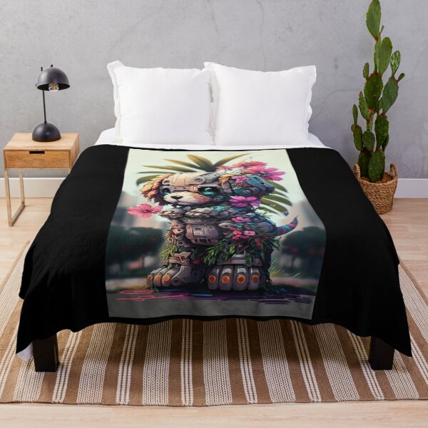 Item preview, Dog Mecha Digital Vibrant Painting Urban Action Adventure Anime Art 5 designed and sold by arthouseflunky.