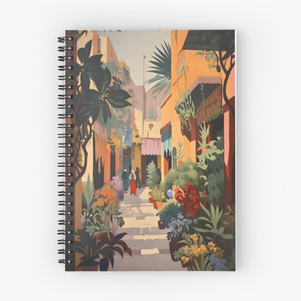 Item preview, Colors of Marrakech: A Vintage Gouache of a Morning Stroll in the Medina designed and sold by Heritage Print Co.