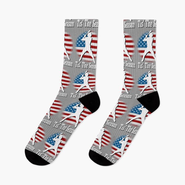 Item preview, Baseball Game Tis The Season Baseball Player USA Flag designed and sold by CharJens.